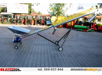 Podajnik ślimakowy KUL-MET PS125/4  fi-125 z możliwościa czyszczenia i koszem